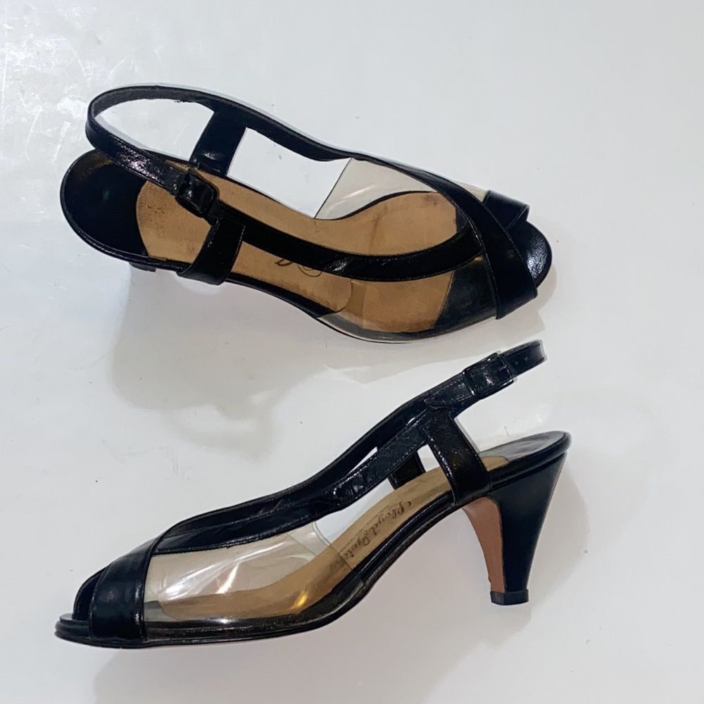 Vintage Lloyd Gotchy Reno Nevada Leather Women Heels Shoes Size 5.5 M